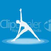 Yoga Pose Symbol - Blau 15