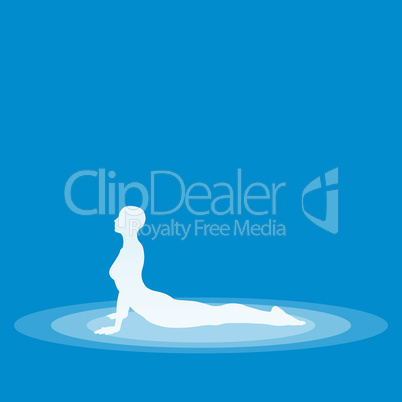 Yoga Pose Symbol - Blau 17