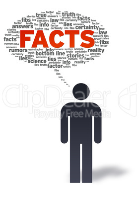 Paper Man with Facts Bubble