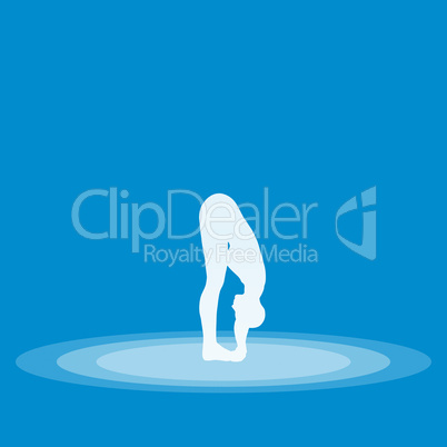 Yoga Pose Symbol - Blau 23