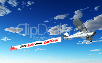 Flugzeug Banner - Alles Liebe zum Vatertag!