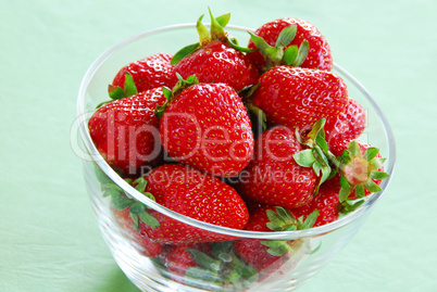 Appetizing red strawberries