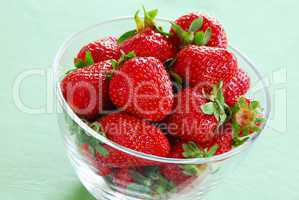 Appetizing red strawberries