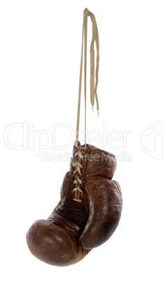 antique brown boxing glove