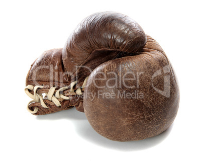old brown boxing glove
