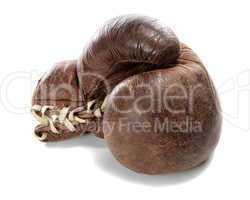 old brown boxing glove