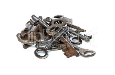 bulk of old rusty keys