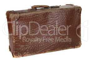 antiquarian brown suitcase