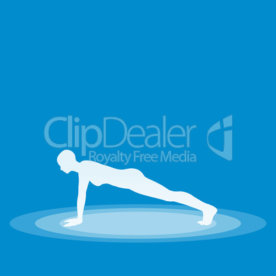 Yoga Pose Symbol - Blau 27