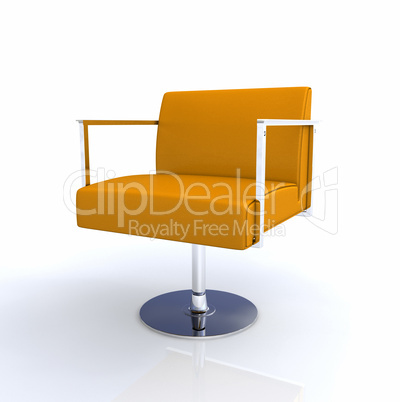 Moderner Designer Stuhl - Chrom Orange