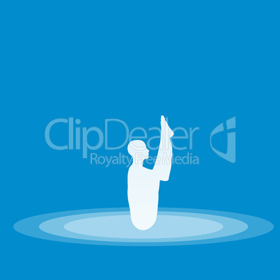 Yoga Pose Symbol - Blau 28