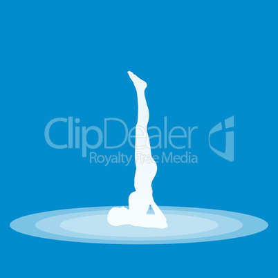 Yoga Pose Symbol - Blau 28