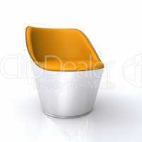 Designer Stuhl Silber Orange