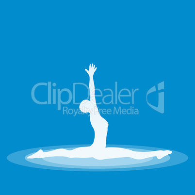 Yoga Pose Symbol - Blau 19