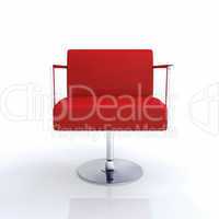 Moderner Designer Stuhl - Rot Chrom