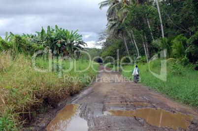 Woman on the road