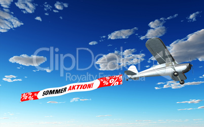 Flugzeug Banner - Sommer Aktion