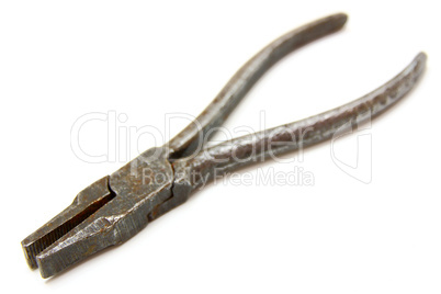 Flat-nose pliers  on a white background