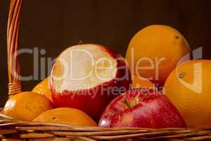Fruit in a wicker basket