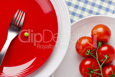 Tomatoes and a Pea