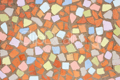 red orange and yellow rustic mosaic