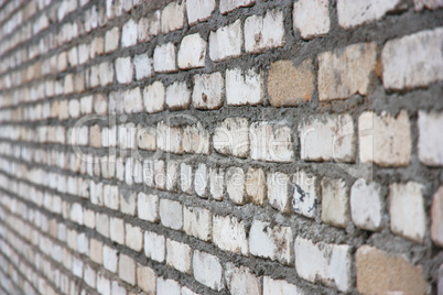 Old white brick wall