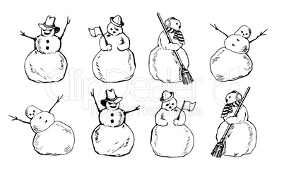 Cartoon snowman