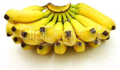 Bunch of bananas isolated on white background