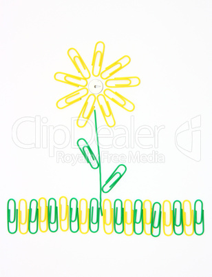 Flower from paper clips