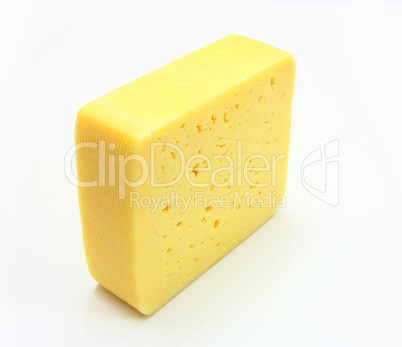 piece of cheese isolated on a white background