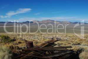 View from ghost town Berlin to mountains of Humboldt Toiyabe National