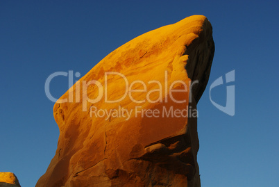 Devils Garden rock in the first morning sun, Utah