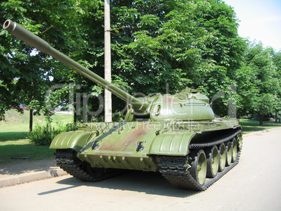 Old military technology on parking in a museum Russia Moscow