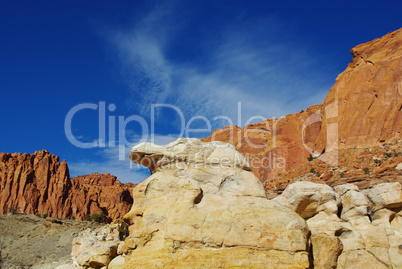 Ambiguous rock formation in Capitol Reef National Park, Utah