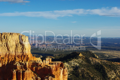 Partial view of Grand Stair Escalante National Monument from Bryce Canyon towers, Utah
