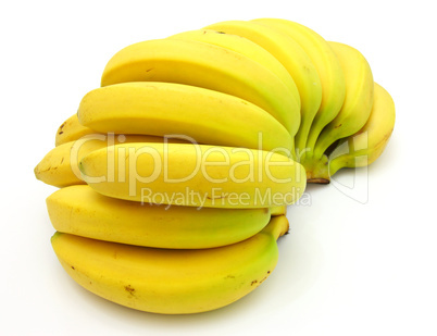 Bunch of bananas isolated on white background