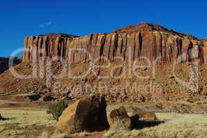 Boulders and rock wall near Canyonlands National Park, Utah