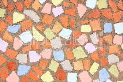 red orange and yellow rustic mosaic