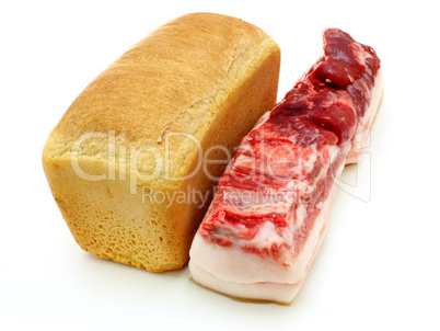 bread and the big piece of meat