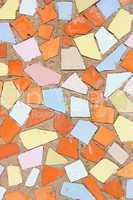 red orange and yellow rustic mosaic