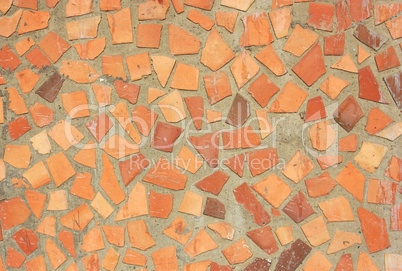 red orange and yellow rustic mosaic