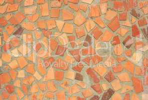 red orange and yellow rustic mosaic