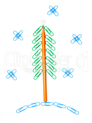 Paper clip Christmas tree