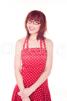 Woman In Red Polka Dot Dress