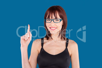 woman wearing a tank top and eyeglasses