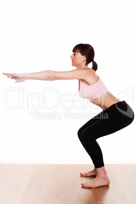 woman doing a squat exercise