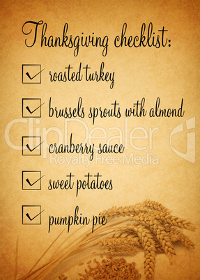 Thanksgiving Checklist