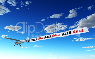 Flugzeug Werbung - SALE SALE SALE