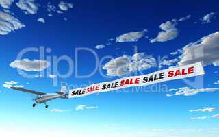 Flugzeug Werbung - SALE SALE SALE