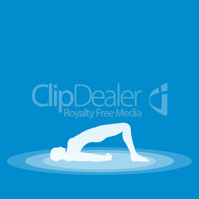 Yoga Pose Symbol - Blau 12